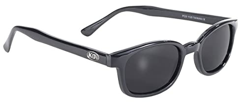 KD's X 1120 - Gafas de sol deportivas y ciclistas para hombre y mujer, se ajustan bajo casco moto bicicleta esquí - Gafas gris UV400, Negro , XL