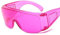Schutzbrille Leichte Sicherheitsbrille mit großem Sichtfeld, Getönt Labor Industrie Augenschutz für Brillenträger - Rosa