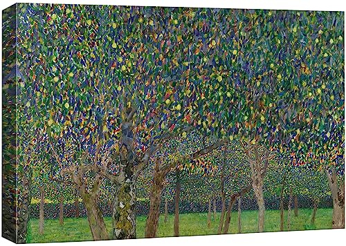 wall26 Canvas Print Wall Art The Pear Tree by Gustav Klimt Nature Wilderness Illustrations Retro Decorative Floral Botanical Minimal Calm/Relax/Cozy Fine Art for Bedroom - 16x24