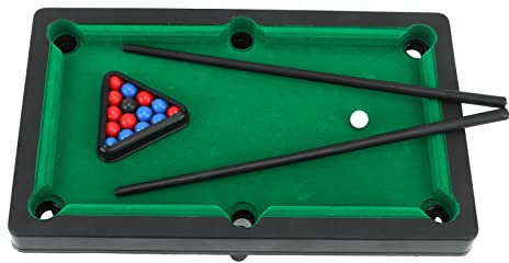 VBESTLIFE Mini-Billardtisch, Interaktive Simulation, Miniatur-Billard-Pool-Spielset aus Kunststoff für Desktop-Dekoration, Ornament