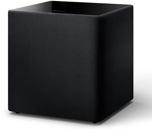 KEF Kube 15 MIE Subwoofer (Negro) | Amplificador de Clase D de 300 W RMS | Pedal para bajo de 15 Pulgadas | Algoritmo Inteligente iBX | Cable RCA fonográfico | Música | Home Cinema | Gaming