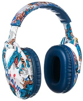 Kids Hearing Protection,25dB NRR Noise Reduction,Sound Proof for Kids,Toddler,Safety Earmuffs for Concert,Airplane,Autism,Monster Jam,Travel,School- Blue Dinosaur