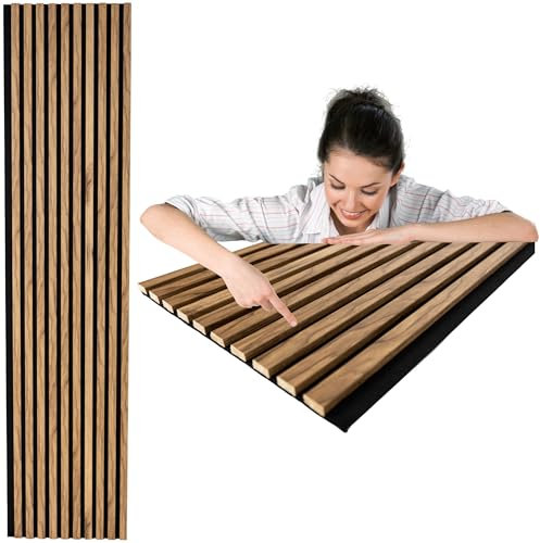 Wandlamellen auf Filz 270 x 46 cm Akustikpaneele ca 1,26m² -| Catania Eiche | Wandverkleidung | | Akustikpaneel | Wandpaneele auf Filz | Akustikfilz | Lamellenverkleidung auf Filz