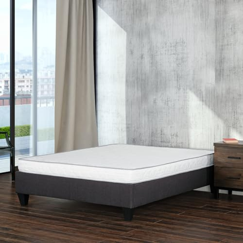 6 in. Firm Foam Bed in A Box Mattress, Full Size Reversible Foam Mattress, White