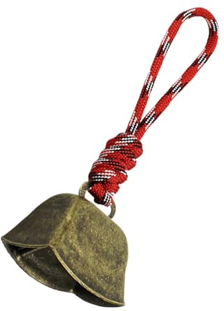 Hogvinnatil Cloches de chèvre pour colliers, cloche de vache pour le pâturage,Celliques polyvalentes avec cordon de câblage de chevaux | Décorations rétro métalliques pour l'élevage de camping en
