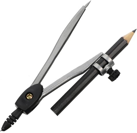 GALPADA Compas De Professionnel Métal à Vis Pour Stabilité Étui De Rangement Inclus Compas De Dessin Précis Pour Mathématiques Scolaires Et Travaux Artistiques