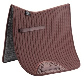 Merauno ® Baumwolle Sattel Pad, GP Universal, weich, langlebig Premium Qualität Klassisches Jumping Sattel Tuch atmungsaktiv einfach zu reinigen Vielseitig Braun