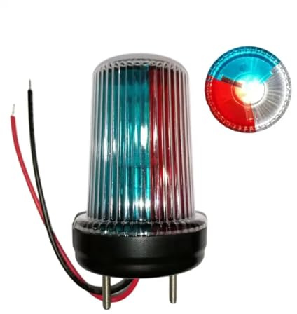 MNMIOIO Boat Lights, Marine Boat LED Lamp, Replaceable Imprint Three-Color Anchor Navigation Light 10-24VDC(00118-LEDBulb 1PCS)