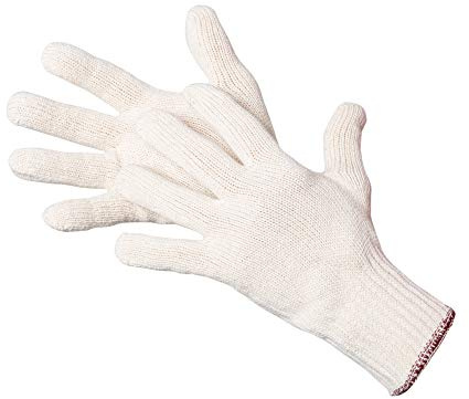 JAH Guanti in maglia cotone/poliammide con puntini in PVC – presa sicura & robusti per magazzino, montaggio & spedizione