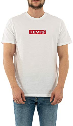 Levi's Boxtab Graphic Tee, T-Shirt Uomo, Bianco (Boxtab Ss T2 White 0000), Small