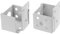 ECSiNG 2 Stück Fensterjalousien Jalousie Box Halterungen, Metall Schienenhalterung 2,5cmx2,5cm/1x1 Zoll für 1 Zoll Große Mini-Jalousien, Weiß