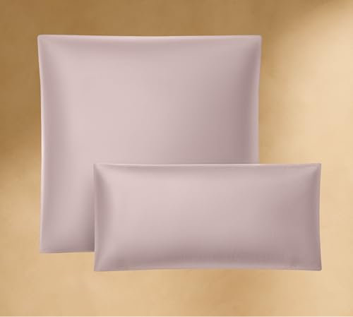 Seralino Satin Kissenbezug 40x60 Rosa (2er Set) aus 100% Bio Baumwolle, weiche & atmungsaktive Kissenhülle mit Reißverschluss, Kopfkissenbezug 40x60, Kissenbezug für Kinder, Oeko-Tex Zertifiziert