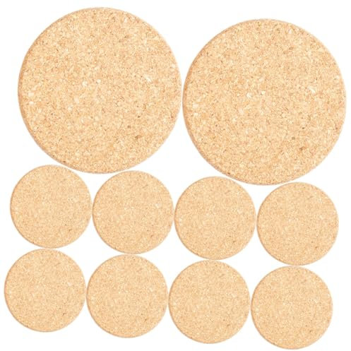 BESTonZON 10pezzi Tappetini Rotondi in Sughero per Sottovasi in Sughero per Piante in Tappetini in per Vasi Protezione Pavimento e Mobili