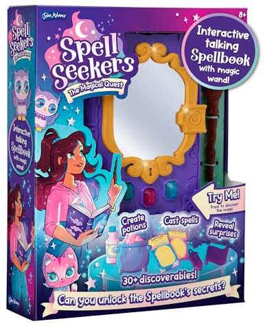 John Adams Spell Seekers The Magical Quest: Interactive Talking Spell Book & Wand | Explore A Fantasy World | Gift Idea for Birthday & Christmas For Girls & Boys | Age 7+