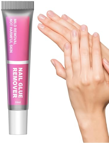 Rrlihjgu Solvente per colla per unghie – Gel solvente da 10 ml per colla per unghie, strumento di pulizia per uso in salone a casa nelle scuole durante i viaggi e per