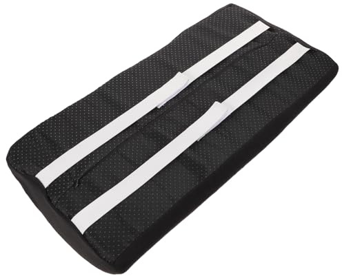 Ipetboom Cuscino Poggiapiedi Semicircolare in Memory Foam per Poltrona Reclinabile Supporto Ergonomico per Gambe e Schiena Fodera Rimovibile in Peluche Nero per Salotto e Riposo