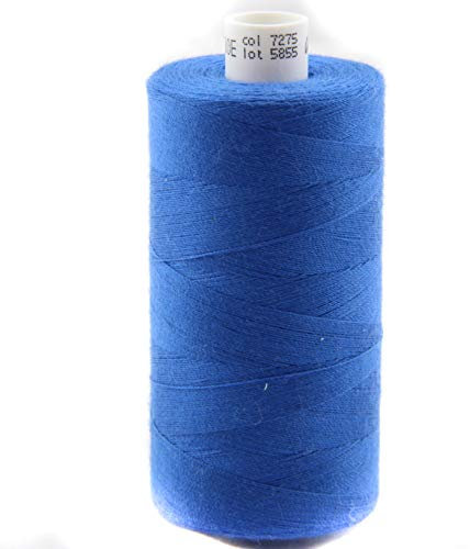 NTS Nähtechnik 1000m Nähgarn, Garn 80, Farbauswahl, Nähgarn für mittelschwere Stoffe (Mittelblau hell)