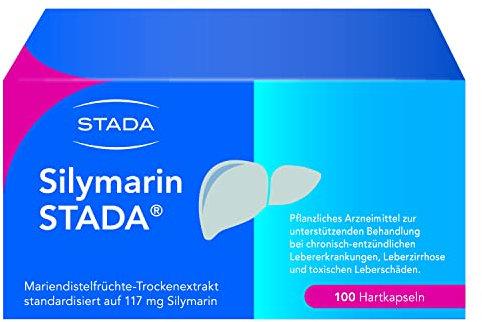 Silymarin STADA 156 mg Hartkapseln, pflanzliches Arzneimittel zur unterstützenden Behandlung bei chronisch-entzündlichen Lebererkrankungen, Leberzirrhose und toxischen Leberschäden, 100 Stk