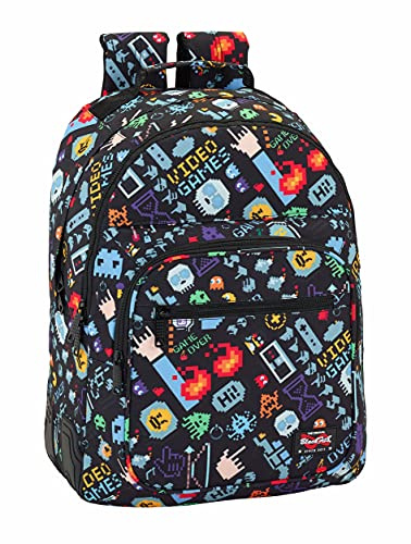 Safta Mochila Escolar Blackfit8 Bit Oficial 320x150x420mm