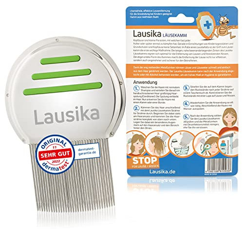 Original Läusekamm von Lausika aus Metall für Kinder und Erwachsene, Nissenkamm gegen Läuse.