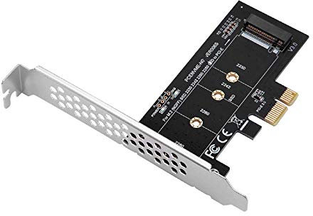 MZHOU M.2 SSD M Key Adattatore Scheda NVME PCIe 3.0 x1 con Staffa a Profilo Basso e Pieno - Supporta M2 NGFF PCI-e 3.0, 2.0 o 1.0, NVMe o AHCI, M-Key, 2280, 2260, 2242, 2230 unità a Stato Solido