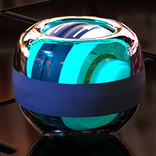 Gyroskopischer handtrainer Ball Auto-Start Handgelenkball, Gyroskopball, Unterarmtrainer Handgelenkstärker, mit LED-Leuchten, für Das Training von Hand- und Armmuskeln (Color : Green)