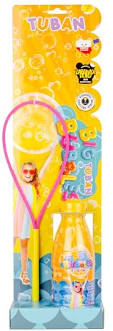 TUBAN Giant Bubble Set – Soap Bubbles – Bubble Wand + 400 ml Bubble Solution – Toy for Kids – Outdoor Bubble Set