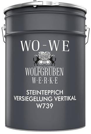 Steinteppich Versiegelung Vertikal für Wand, Treppenstufen, Sockel, Balkon, Terrasse W739 6Kg