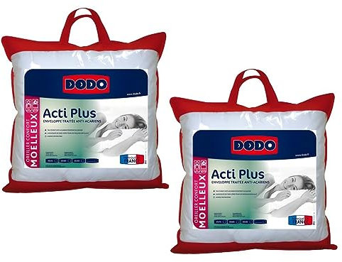 DODO Kopfkissen 2er-Set antiallergen - 65 x 65 cm - ACTI Plus II