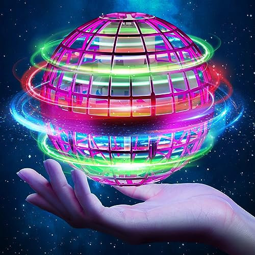 ANOEPUY Boule Volante,Jouet Lumineux, Boule Magique,Magique Mini Drone Cadeau Enfant,Flying Boomerang Hand Spinner Jeux Extérieur Intérieur Enfant (Violet)