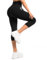 Sanpetix Capri Leggings Damen mit Taschen, Sport Leggings Damen 3/4 mit Taschen für Yoga Schwarz 1 Pack SM