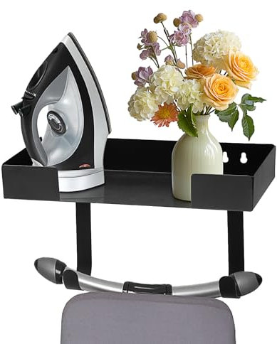 Yallmie Support Table A Repasser Porte, Support Mural Planche à Repasser Accroche Table A Repasser Porte Avec Deux Crochets Crochet Pour Planche à Repasser Acier Inoxydable Porte Planche à Repasser