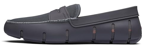 SWIMS Mens Loafers, Penny Boat & Deck Shoes for Men, Casual Beach Loafer,Charcoal Grey,8