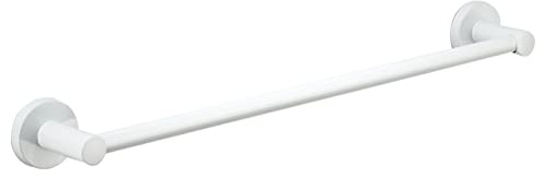 Handtuchstange, Wandmontage, mit runden Handtuchhaltern, für Küche und Bad, 80 cm, Weiß