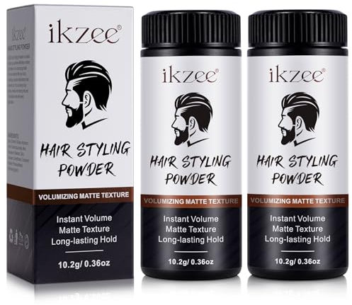 Volumen Puder Haare für Männer, 3 Stück Haar-Styling-Puder, Styling-Puder für Männer mit Natürlichem Look – Matte Textur, Lang Anhaltender Halt – Einfach Aufzutragen, Nicht Fettend