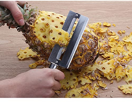 ZDAGELD Cuchillo de Acero Inoxidable, Borde de Doble Cara, Agarre Cómodo, Diseño Puntiagudo, Seguro de Pelado de Frutas para el Hogar, con de Acero Inoxidable, (Cuchillo de caña de azúcar de acero)