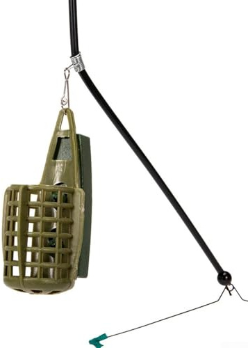 Besttoolifes Panier d'alimentation en carburateurs pour pêche à la carpe | Cage à appâts avec plomb | Ensemble de 60 cm comprenant 3 crochets en acier au carbone | ABS et terminal en acier compatible