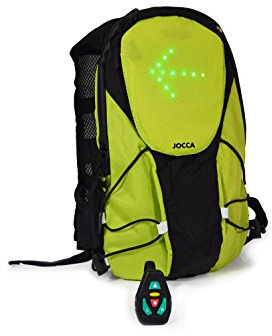 Jocca - Mochila Reflectante para Bicicleta de 6 L| Mochila Ligera LED Intermitente| Chaleco de Ciclismo USB Recargable| Bolsa de Seguridad con Señal Luminosa| Accesorios Ciclismo Senderismo