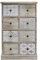 Rebecca Mobili Schrank, Paulownia Wood, Shabby Style, gepolsterter Sitz, Eingang (80,5 x 53,5 x 25 cm)