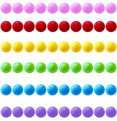 Hotgod 60 Pcs Chinese Checkers Marbles Balls in 6 Colors,14mm Game replacement Balls for Marble Run, Marbles Game