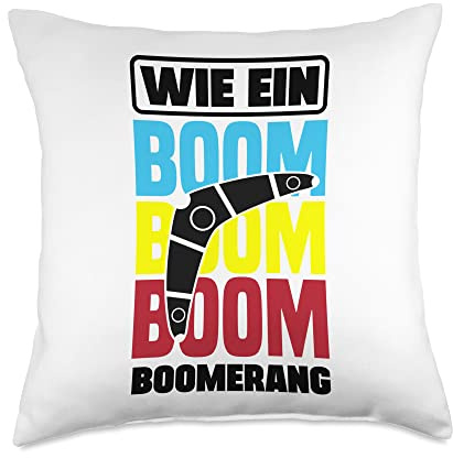 Boomerang Graphic Boomerang Player Boomerang Thrower Sports Throw Pillow