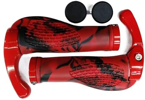 Fahrradgriffe Fahrradlenker Ergonomie Fahrradgriffe Balken endet Stecker MTB Griffe Bequeme Griffe Fahrradteile Fahrradgriffgriffe for Fahrrad Fahrradgriffe Ergonomisch (Color : Red)