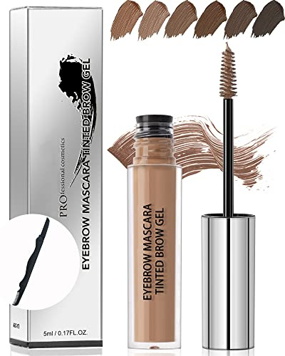 Eyebrow Gel, Blonde Waterproof Tinted Eye Brow Gel with Brow Tool for Women | Long Lasting Quick Drying Eyebrow Glue,Semi-Permanent Brow Filler,Volumizing Enhance Brow Mascara,Tinted Brows Gel Eye Makeup
