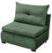 Stella Trading Charlie Bequemes Schlafsofa mit Bettkasten in Cord-Optik, Winter Moss - Kompaktes Sofa mit Schlaffunktion - 103 x 75/90/92 x 83 cm (B/H/T)