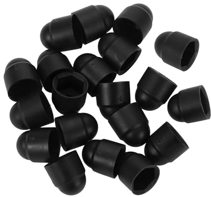 VekAuto 20 stycken hjulmutter skruv 13 mm fälgar däckmutter skruvar dammskydd skydd mutter skydd plast svart utomhus