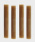 ukiyo 4er Pack Rustikale Stabkerzen H:24 cm Ø:3,4 cm - 24 Stunden Brenndauer - Dicke Kerzen Dinnerkerzen Tafelkerzen Kirchenkerzen, Farbe:Braun