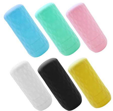 BESTYASH 6pezzi Copribottiglie in Silicone Antiperdita e Antiversamento Coperture Per Bottiglie Da Viaggio Elastiche Manicotti Per Contenitori Da Viaggio