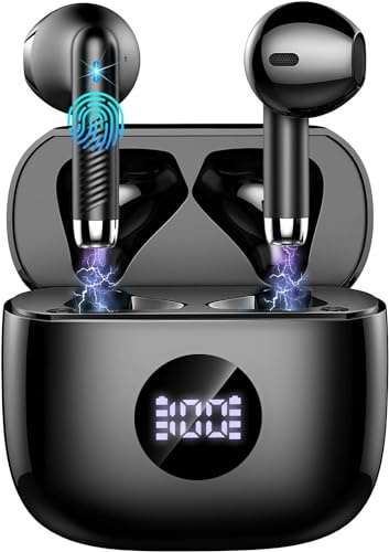 Auriculares Inalámbricos Bluetooth 5.4, 2025 Auriculares Inalámbrico 40H de Reproducción, HiFi Estéreo con 4 ENC Cancelación de Ruido Micrófono, IP7 Impermeable Cascos Inalámbricos para IOS/Android