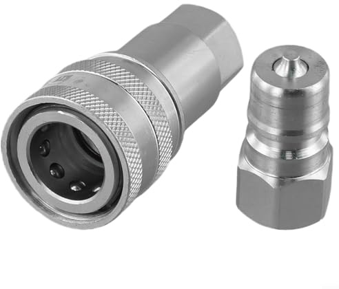 Acoplador hidráulico de conexión rápida con rosca hembra M16 x 1,5 mm para equipos de construcción, maquinaria forestal, prensa hidráulica y equipos de petróleo, carbono