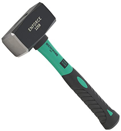 Mazo de 1250 g con empuñadura de fibra de vidrio de la ENFORCE Serie de WIESEMANN 1893 | Cabeza forjada, endurecida por inducción | 80546